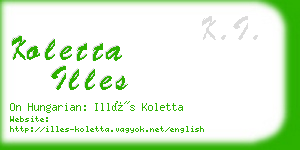 koletta illes business card